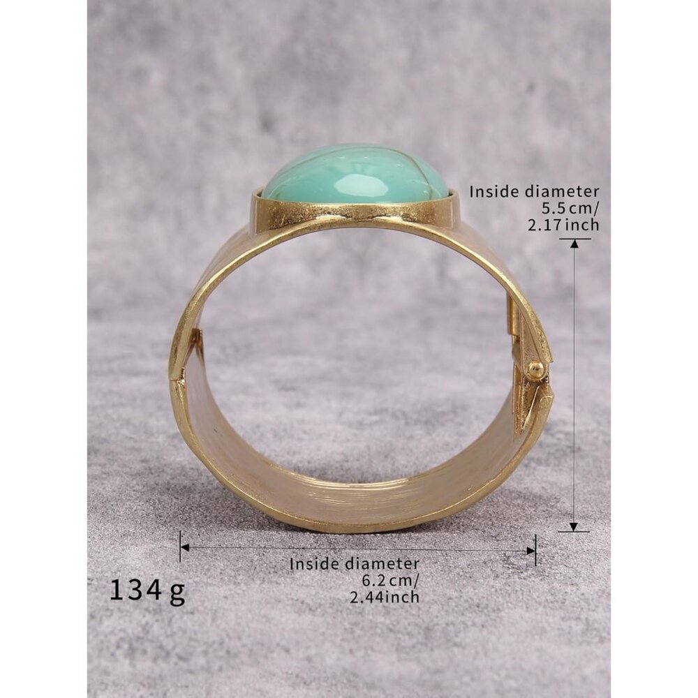 Unique Gold Open Cuff Bangle - Lightweight & Comf… - image 7